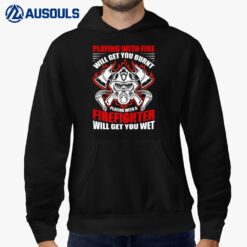 Playing With Firefighter Patriotic USA Firefighters Hoodie