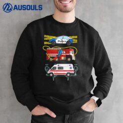 Police Car Fire Truck Ambulance First Responders Sweatshirt