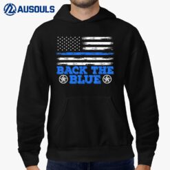 Police Officer American Flag Blue Line Police Support Hoodie