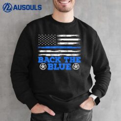Police Officer American Flag Blue Line Police Support Sweatshirt
