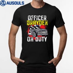 Police Officer Brayden On Duty - Personalized Police Car T-Shirt