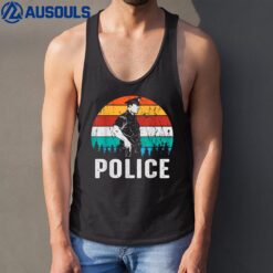 Police Officer Hero Retro Tank Top