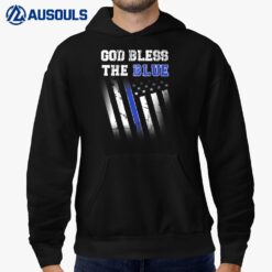 Police Thin Blue Line God Bless The Blue Hoodie
