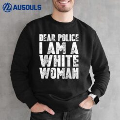 Police White Woman Sweatshirt