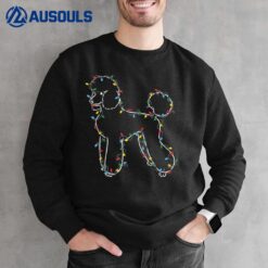 Poodle Christmas Lights Poodle Dog Lover Ugly Sweater Xmas Sweatshirt
