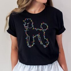 Poodle Christmas Lights Poodle Dog Lover Ugly Sweater Xmas T-Shirt