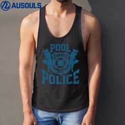 Pool Police Mens Lifeguard Funny Pool Security Ver 1 Tank Top