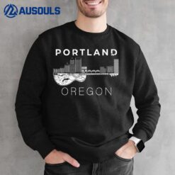 Portland Souvenir Men Oregon Lover Music Guitar Sweatshirt