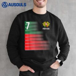 Portugal Flag Number 7 Soccer Fan Men Women Kids Boys Girl Sweatshirt