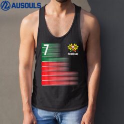 Portugal Flag Number 7 Soccer Fan Men Women Kids Boys Girl Tank Top