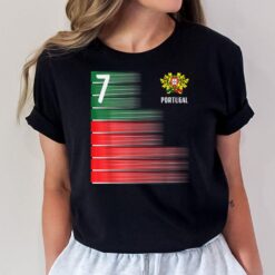 Portugal Flag Number 7 Soccer Fan Men Women Kids Boys Girl T-Shirt