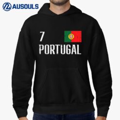 Portugal Number 7 Portuguese Soccer Men Women Boys Girl Kids Hoodie