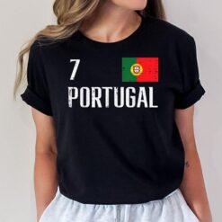 Portugal Number 7 Portuguese Soccer Men Women Boys Girl Kids T-Shirt