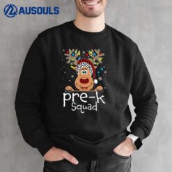 Pre-K Teacher Squad Reindeer Funny Christmas Sweatshirt