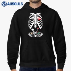 Pregnancy Announcement Pregnant Skeleton Halloween Candy Hoodie