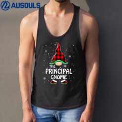 Principal Gnome Buffalo Plaid Matching Family Christmas Tank Top