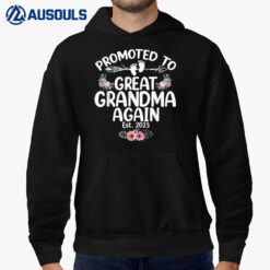 Promoted To Great Grandma Again 2023 Pregnancy Announcement Hoodie