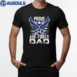 Proud Air Force Dad Military Veteran Pride U.S Flag T-Shirt