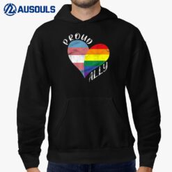 Proud Ally LGBT Rainbow Heart Hoodie