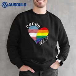 Proud Ally LGBT Rainbow Heart Sweatshirt