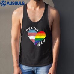 Proud Ally LGBT Rainbow Heart Tank Top