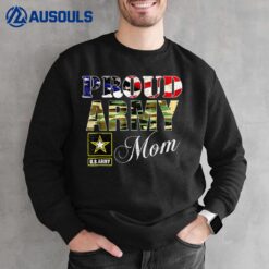 Proud Army Mom With American Flag Gift For Veteran Day Sweatshirt