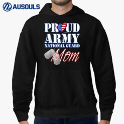 Proud Army National Guard Mom USA Heart  Mothers Day Hoodie