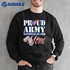 Proud Army National Guard Mom USA Heart  Mothers Day Sweatshirt