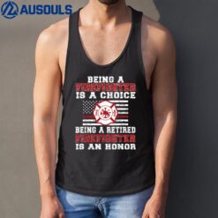 Proud Retired Firefighter Honor Retirement Fireman Tank Top