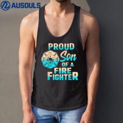 Proud Son Of A Firefighter Dad Fire Rescue Fireman Emergency Tank Top