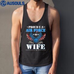 Proud Wife US Air Force Veteran Day Military Family Tank Top