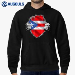 Puerto Rico Roots Flag Heritage Puerto Rican DNA Veteran Hoodie