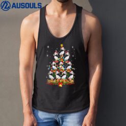 Puffin Bird Xmas Tree - Santa Hat Puffin Christmas Tank Top