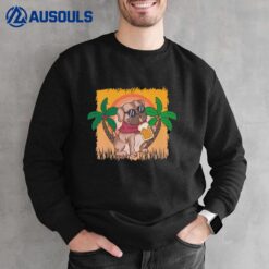 Pug Holding A Beer Sweatshirt