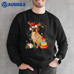 Puggle Christmas Tree Light Pajama Dog Xmas Sweatshirt