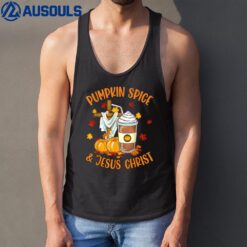 Pumpkin Spice and Jesus Christ Funny Coffee Lovers Gifts Tank Top