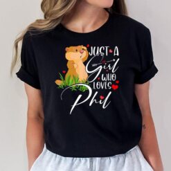 Punxsy Phil's Cute Groundhog Day Holiday Design for Girls T-Shirt