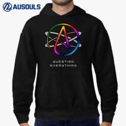 Question Everything LGBTQ Atheist Gay Pride Rainbow Symbol Hoodie