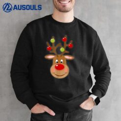 RUDOLPH Red Nose Reindeer Santa Christmas Funny Family Xmas Sweatshirt