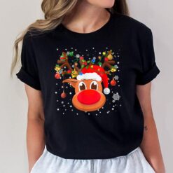 RUDOLPH Red Nose Reindeer T Shirt Santa Christmas T-Shirt