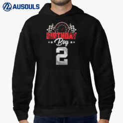 Race Car 2nd Birthday Boy Party Racing 2 year old Pit Crew Hoodie