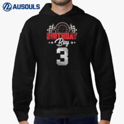 Race Car 3rd Birthday Boy Party Racing 3 year old Pit Crew Hoodie
