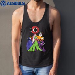 Rainbow Friends blue red orange green Tank Top