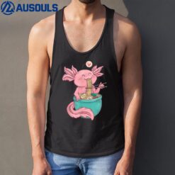 Ramen Axolotl Kawaii Japanese Anime Cute Axolotl Tank Top