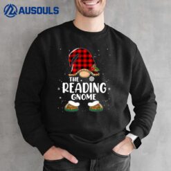 Reading Gnome Buffalo Plaid Matching Family Christmas Sweatshirt