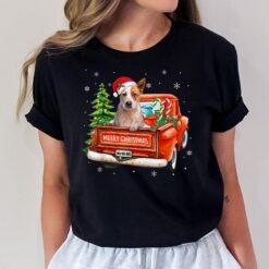 Red Heeler Ride Red Truck Christmas Australian Cattle Dog T-Shirt