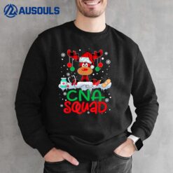 Red Plaid Reindeer Santa Hat CNA Squad Nurse Christmas Sweatshirt