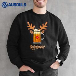 Reinbeer Funny Beer Lovers Christmas Pajama Santa Sweatshirt