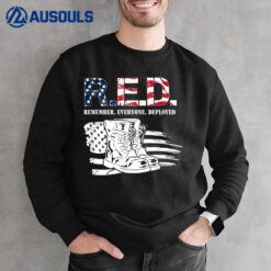 Remember Everyone Deployed RED  Veteran July 4th Gift Sweatshirt