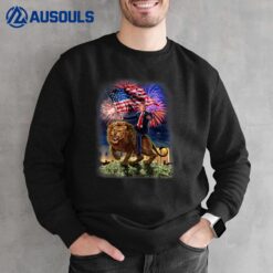 Republican President Donald Trump Riding War Lion Sweatshirt